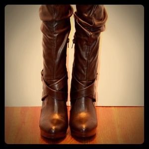 Inc International brown stiletto boots